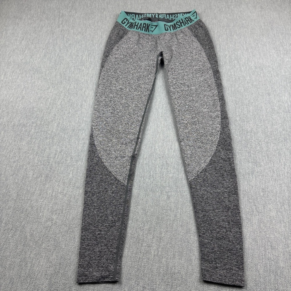 Gymshark Leggings Small Gray Heathered Flex 28" Pants Athletic Yoga Workout